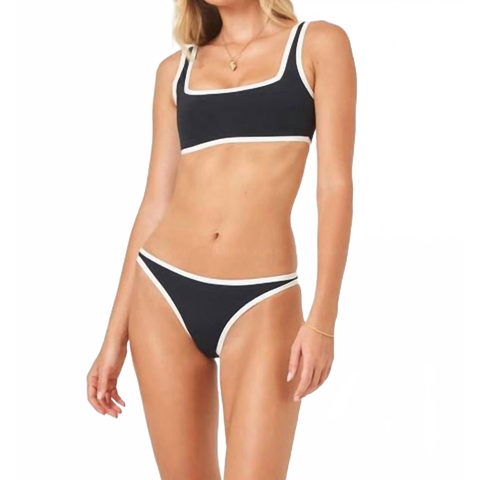 New L*Space Women's Ventura Bottom In Black Cream